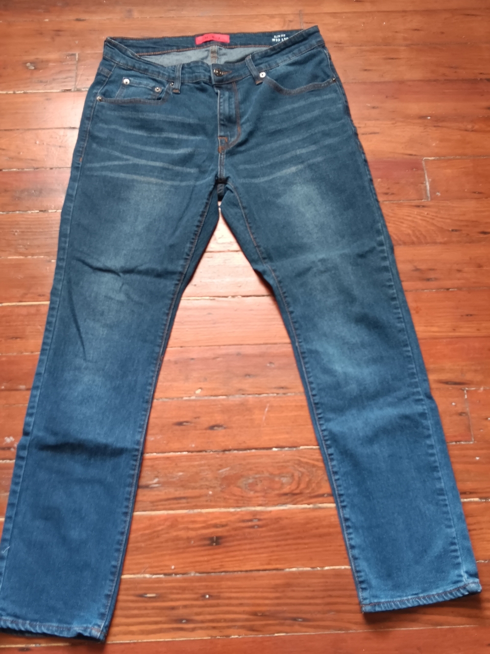 Y2K MBX Men's Dark Wash Slim Fit 5-Pocket Jeans W32 L30 | Like New